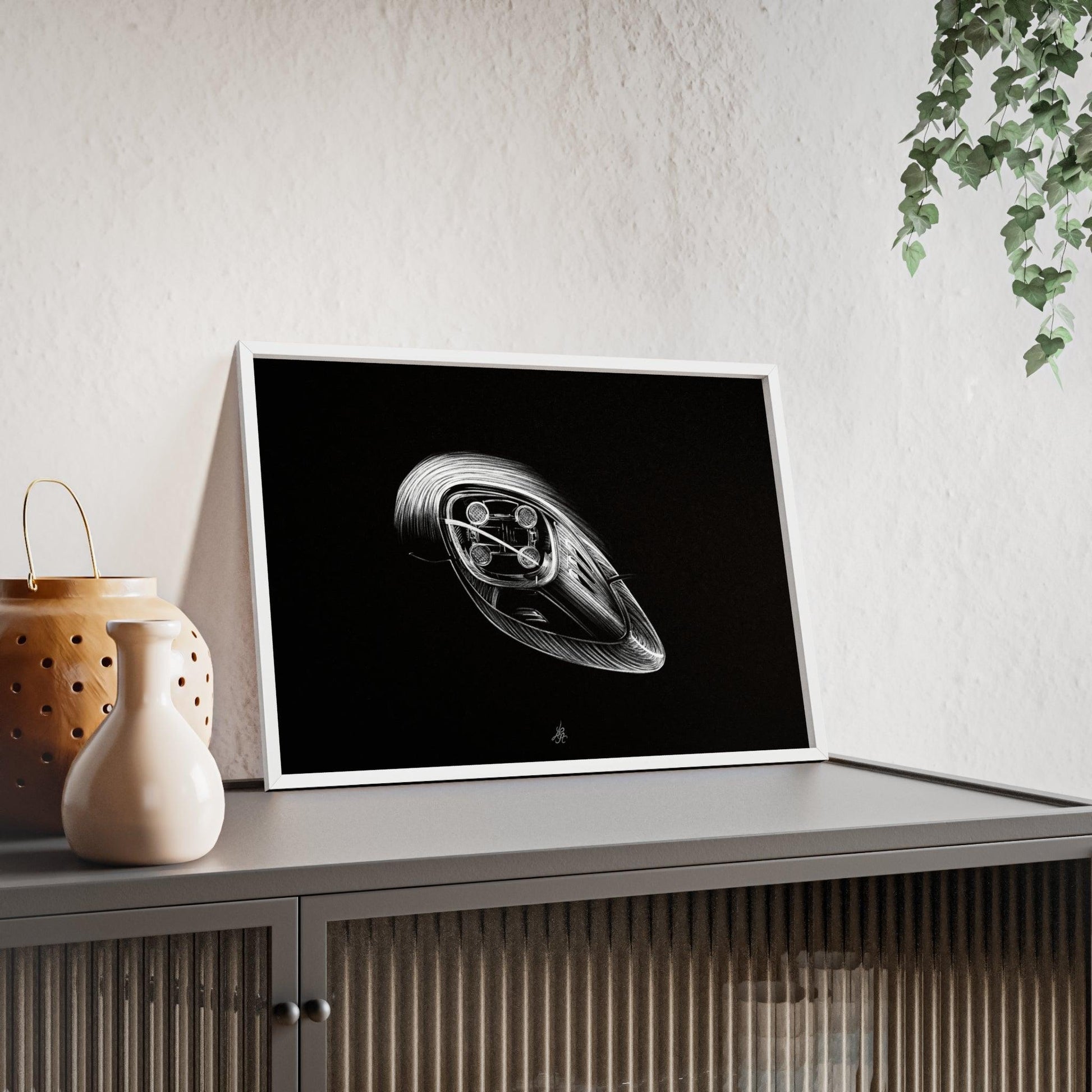Dessin Encadré Porsche 918, Spyder, décoration hypercar-LE CADEAU AUTOMOBILE