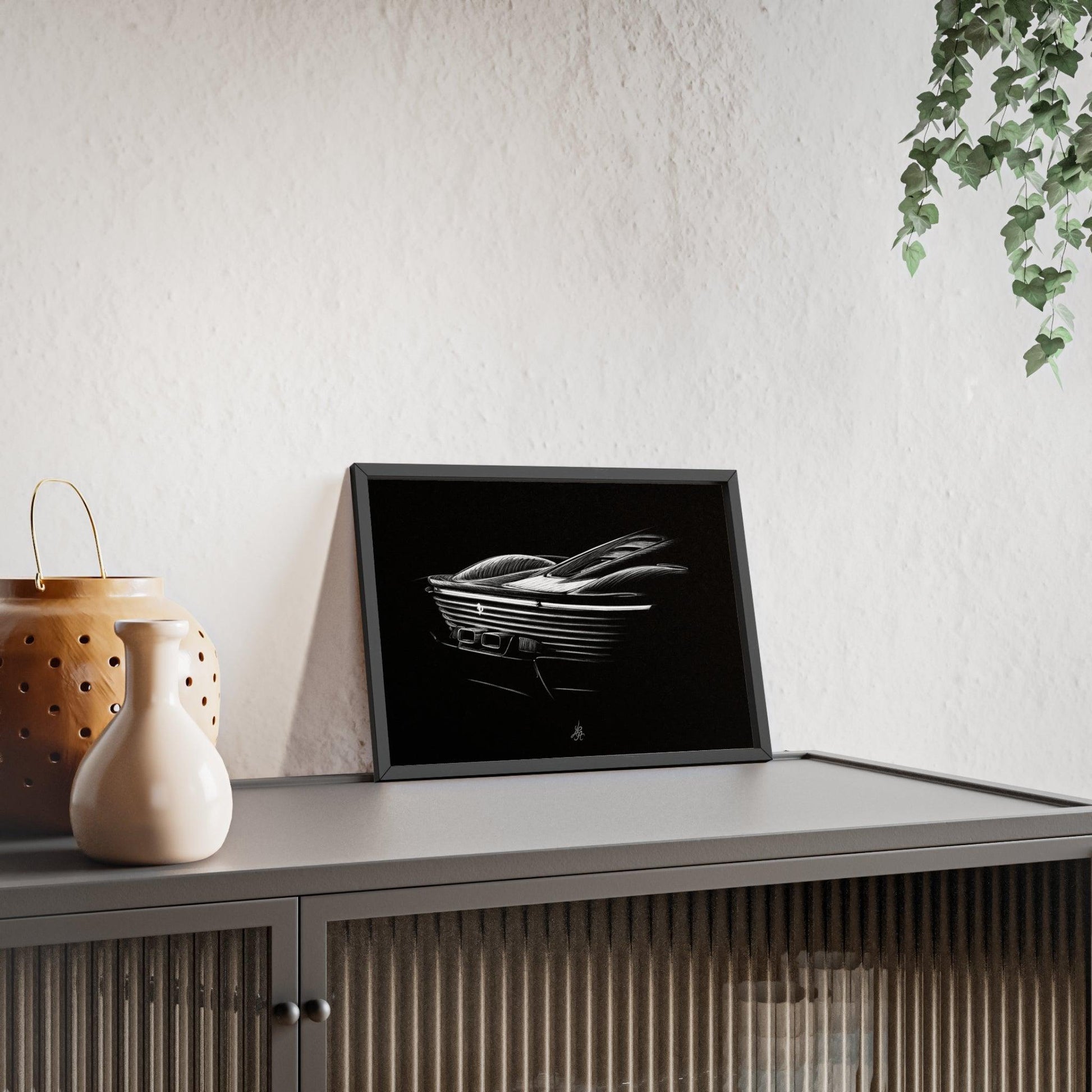 Dessin Encadré Ferrari, SP3, Daytona, décoration supercar-LE CADEAU AUTOMOBILE