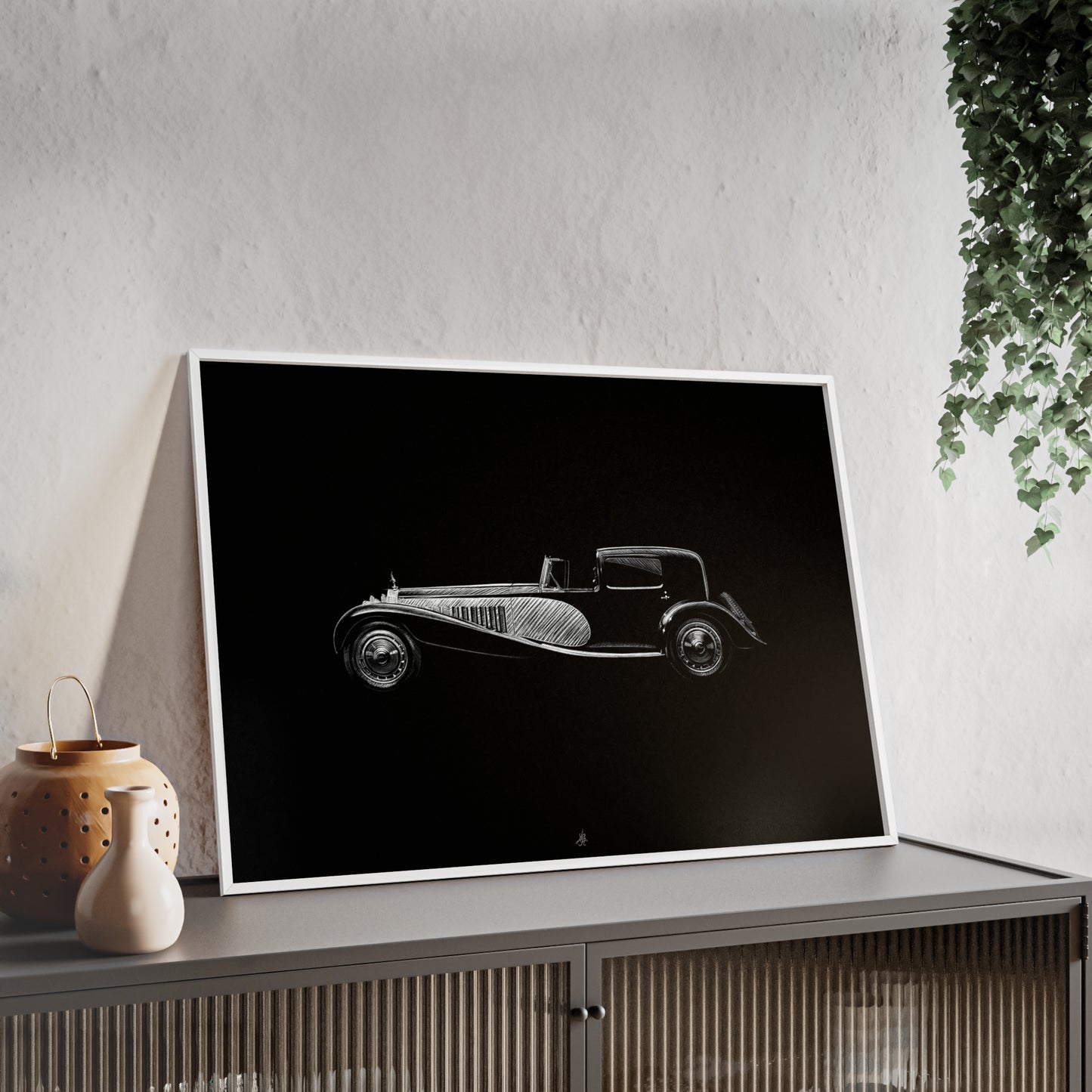 Dessin Encadré Bugatti Royale, décoration classique