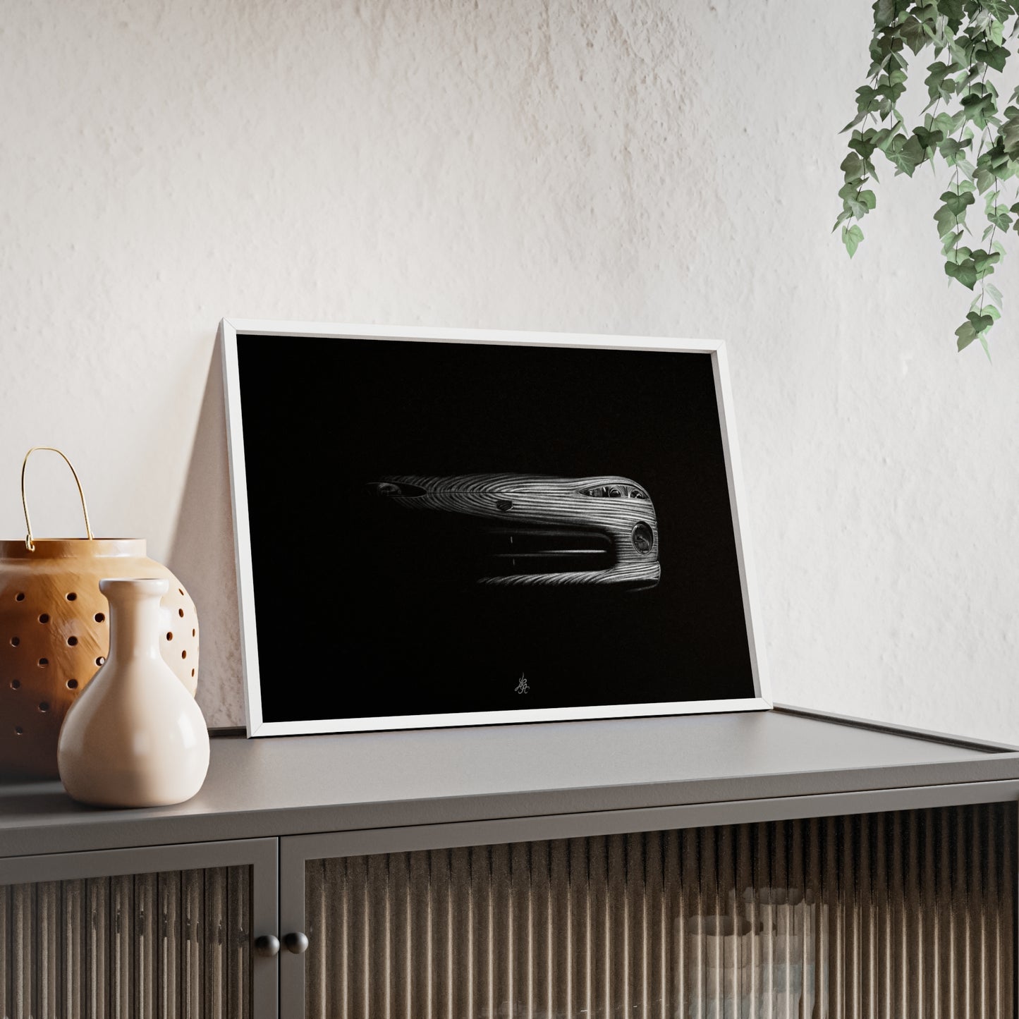 Dessin Encadré Dodge Viper, décoration supercar