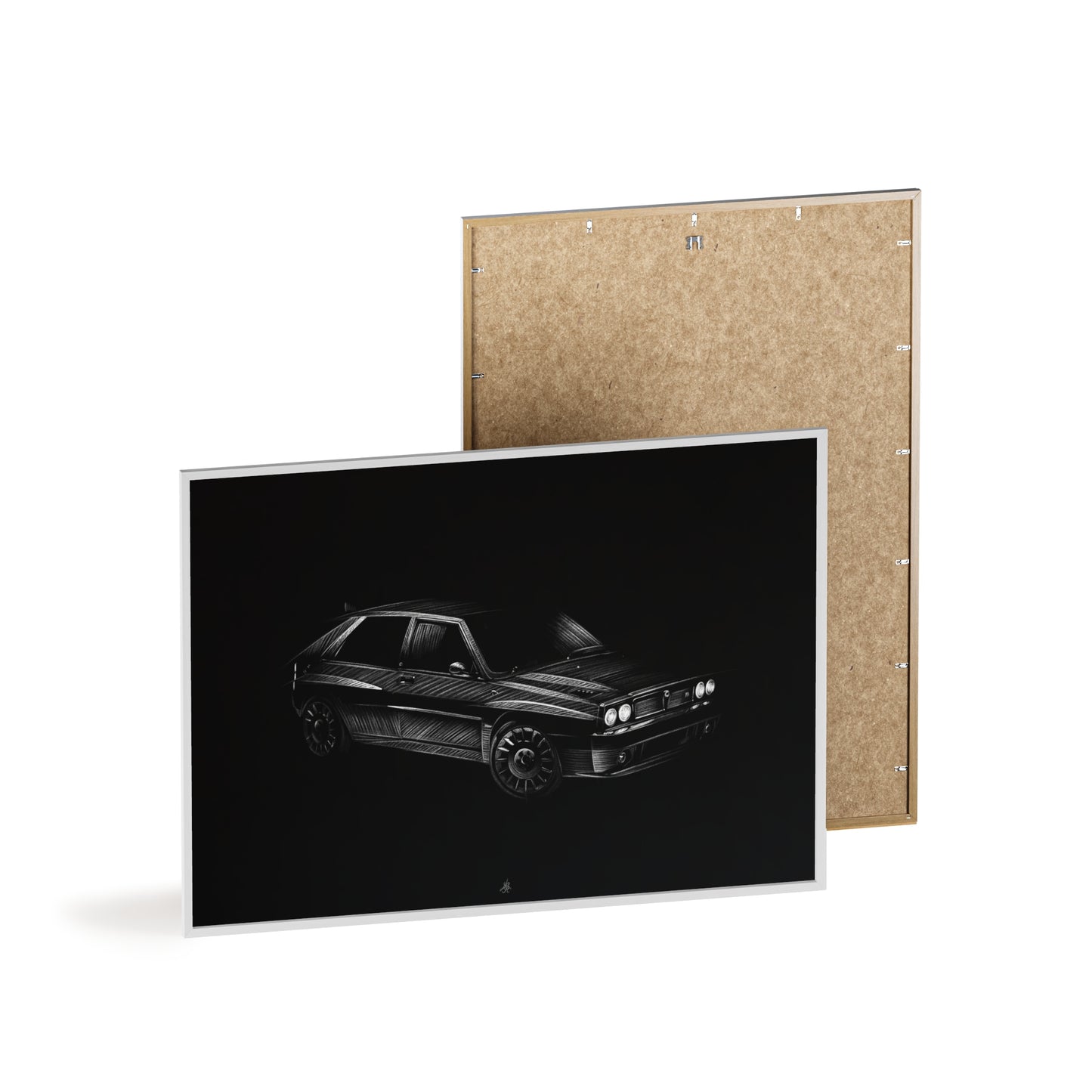 Dessin Encadré Lancia Delta Integrale, décoration rallye