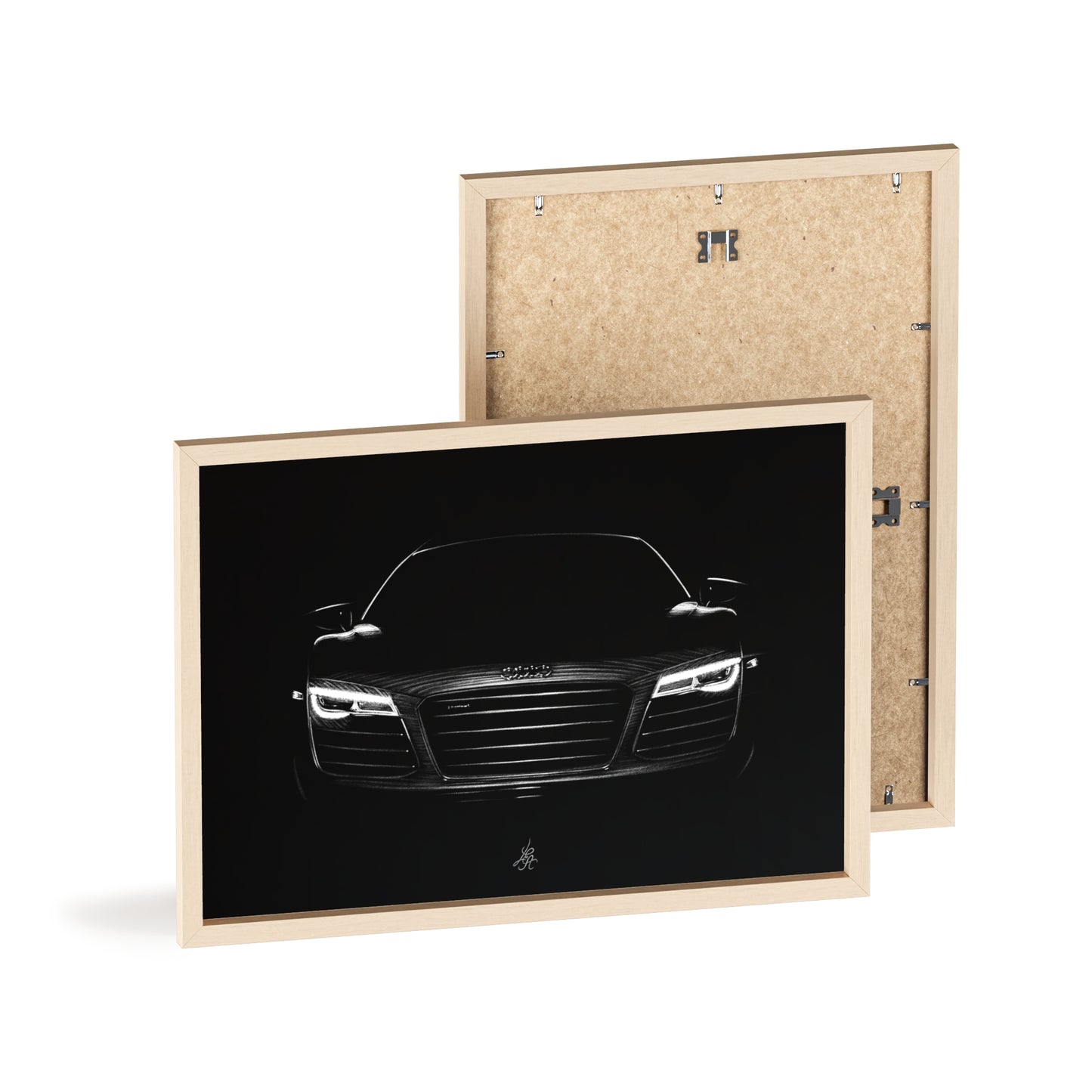 Dessin Encadré Audi R8, décoration supercar