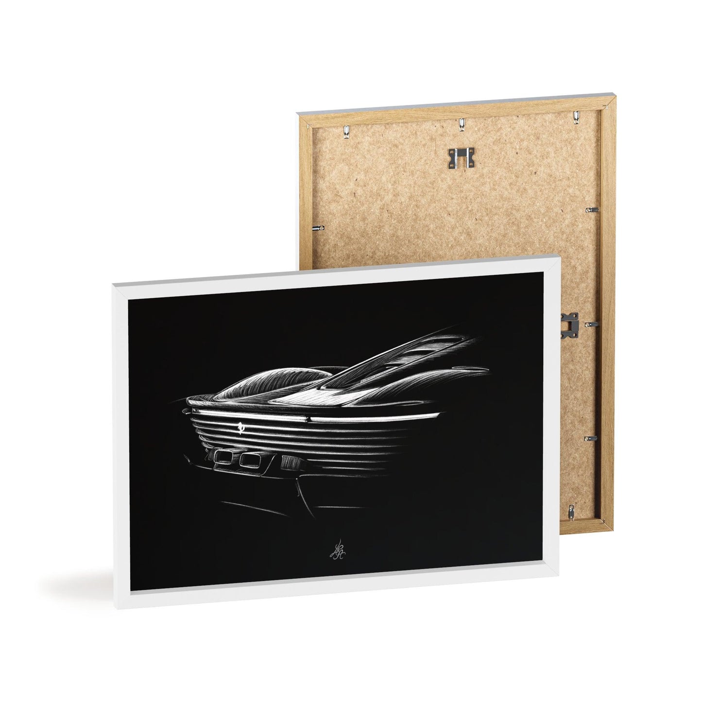 Dessin Encadré Ferrari, SP3, Daytona, décoration supercar-LE CADEAU AUTOMOBILE