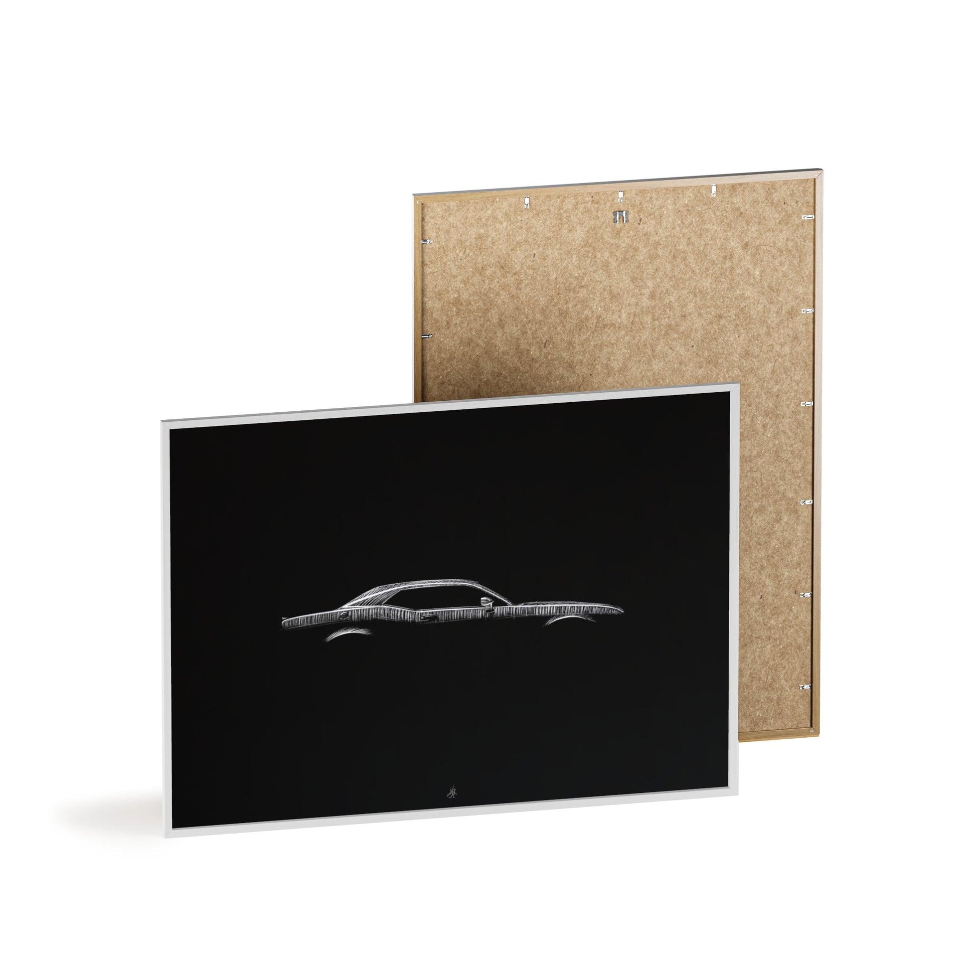 Dessin Encadré Dodge Challenger, Hellcat, décoration muscle-car-LE CADEAU AUTOMOBILE