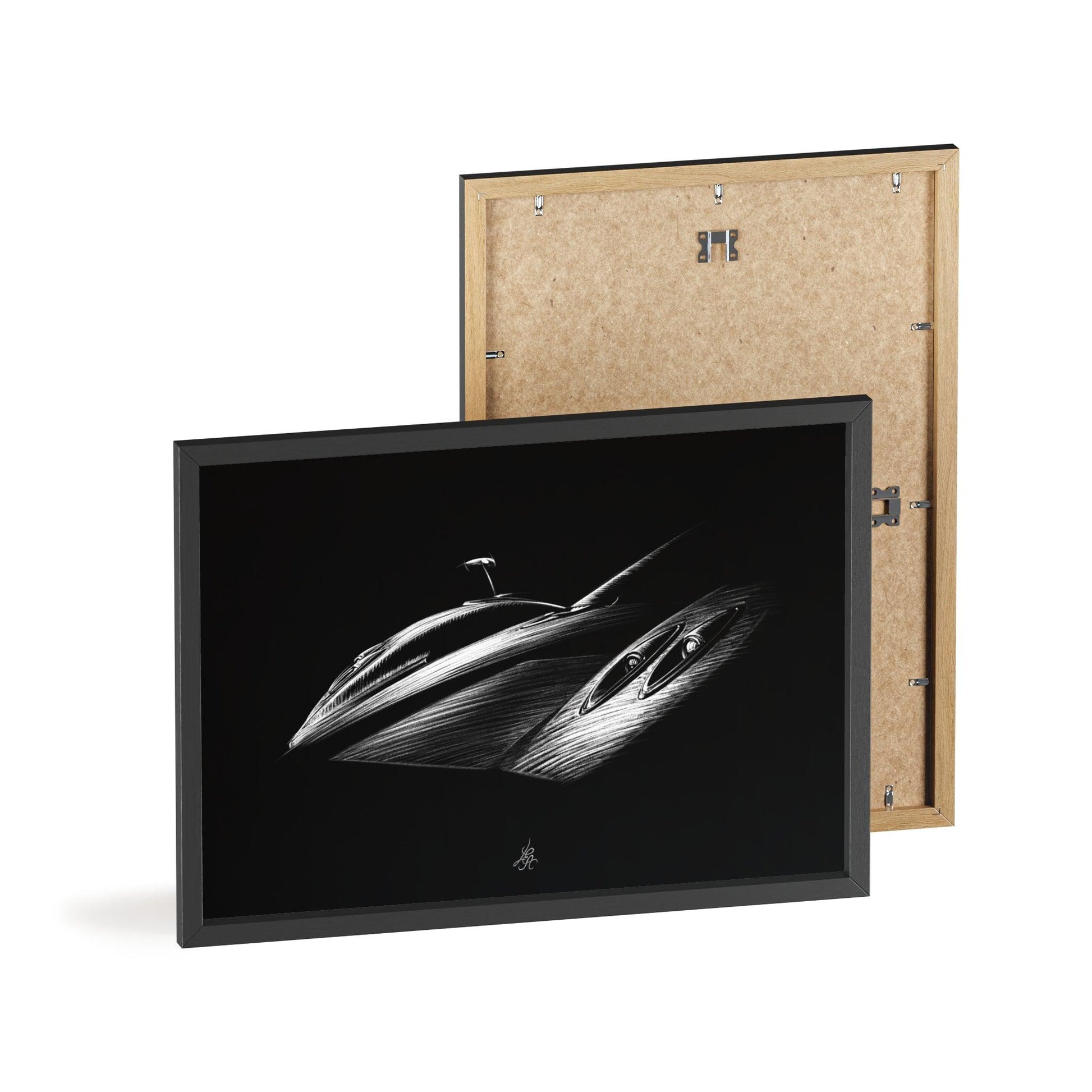 Dessin Encadré Pagani Zonda R, décoration hypercar-LE CADEAU AUTOMOBILE
