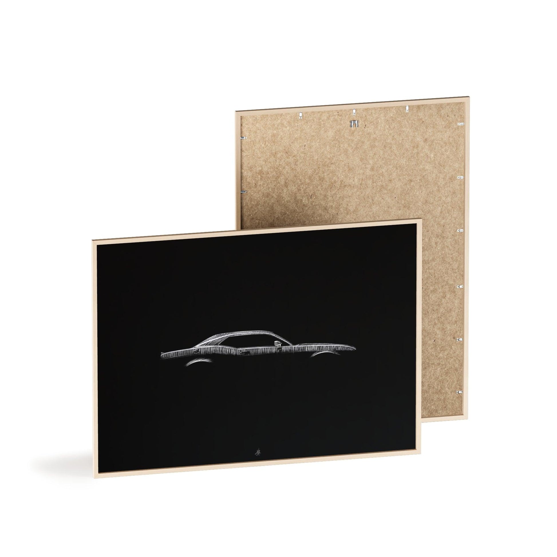 Dessin Encadré Dodge Challenger, Hellcat, décoration muscle-car-LE CADEAU AUTOMOBILE