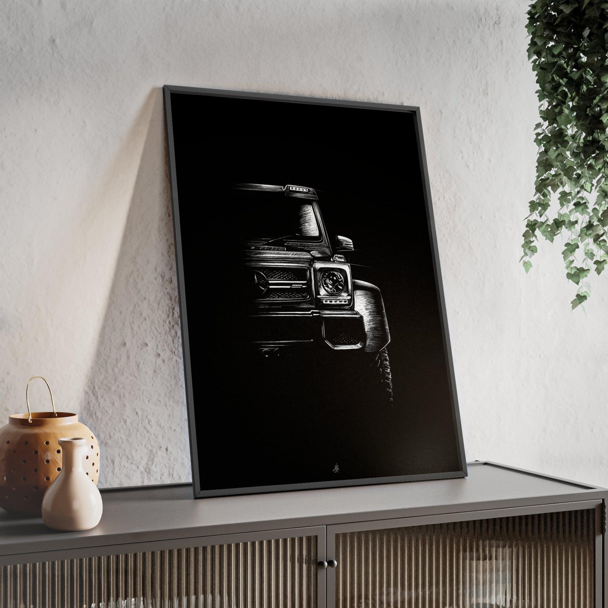 Dessin Encadré Mercedes, G63 amg, 4x4, décoration automobile-LE CADEAU AUTOMOBILE