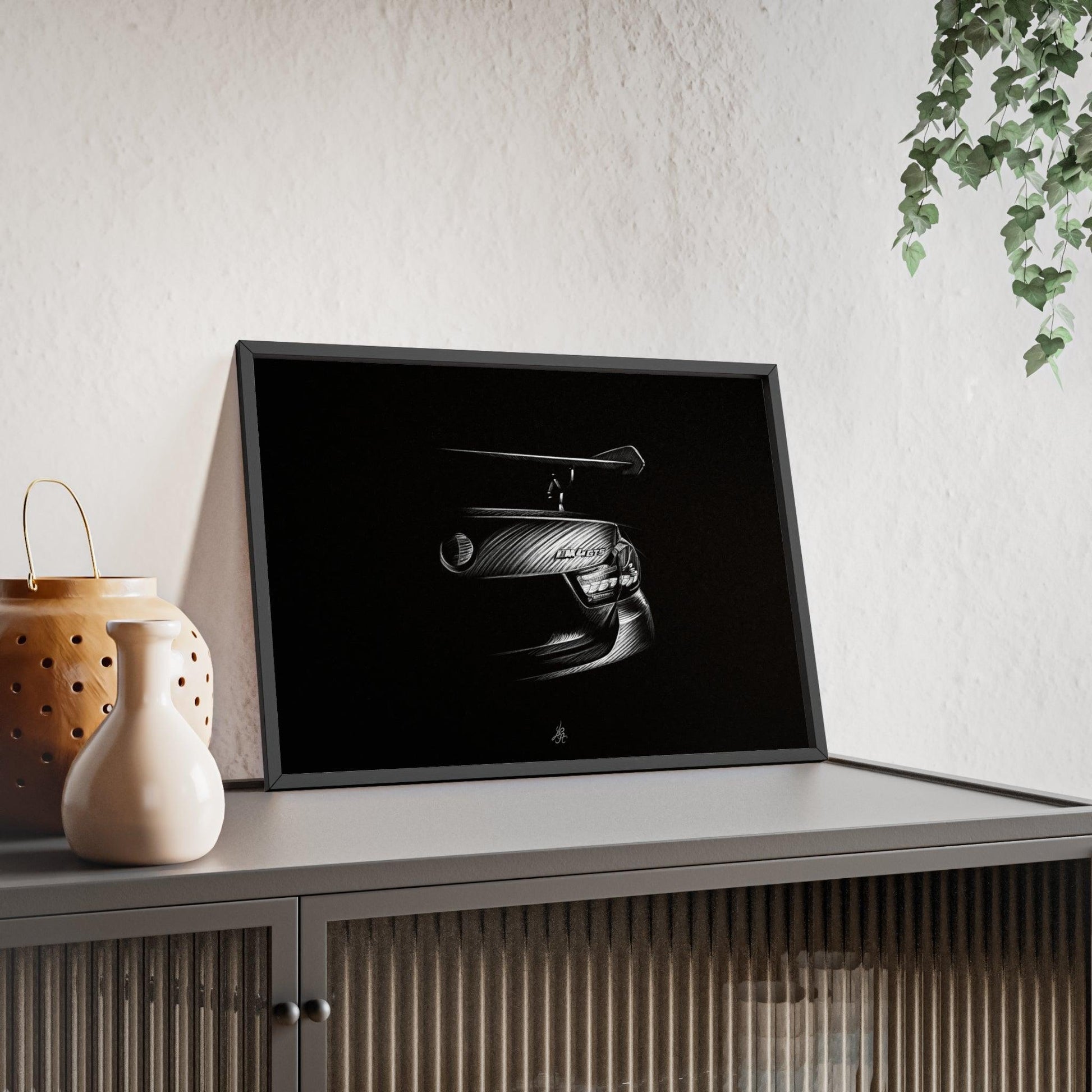 Dessin Encadré BMW, M4 GTS, décoration automobile-LE CADEAU AUTOMOBILE