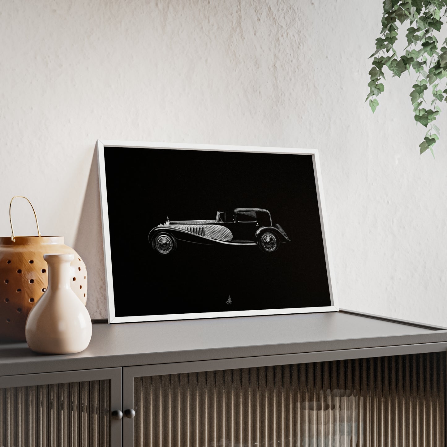 Dessin Encadré Bugatti Royale, décoration classique