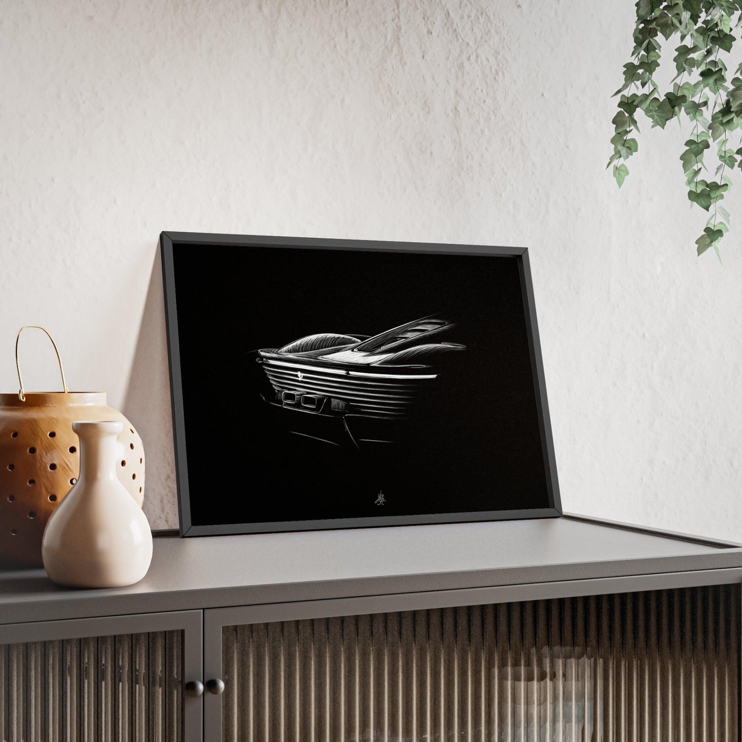Dessin Encadré Ferrari, SP3, Daytona, décoration supercar-LE CADEAU AUTOMOBILE