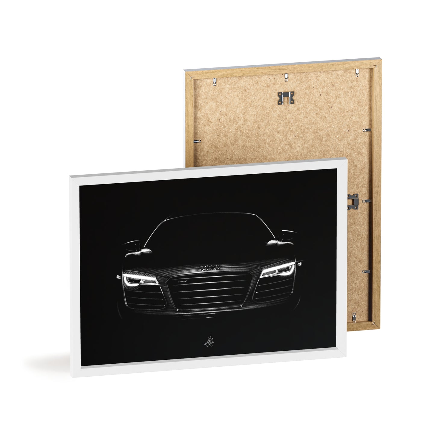 Dessin Encadré Audi R8, décoration supercar