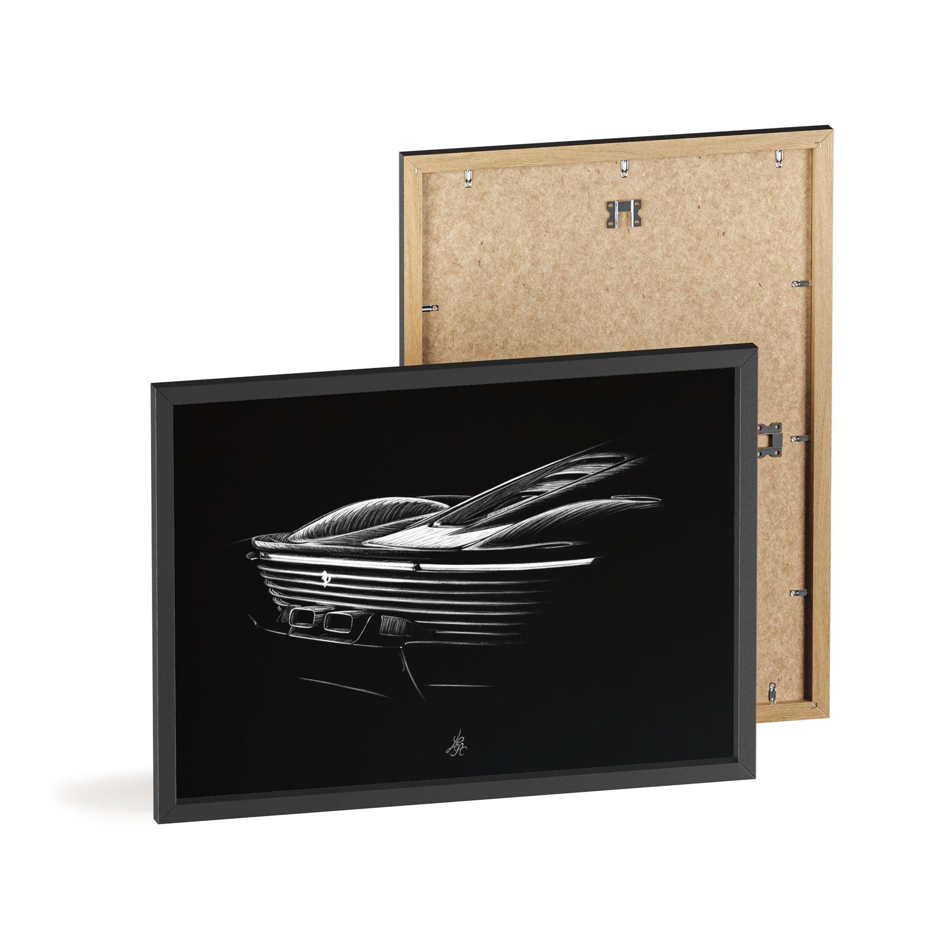 Dessin Encadré Ferrari, SP3, Daytona, décoration supercar-LE CADEAU AUTOMOBILE
